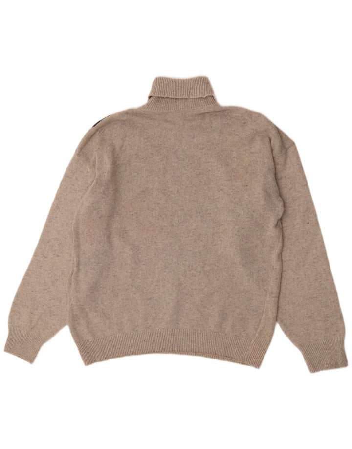 Tom Tino Suéter masculino com gola redonda IT 50 Cinza Médio Argyle/Diamante
