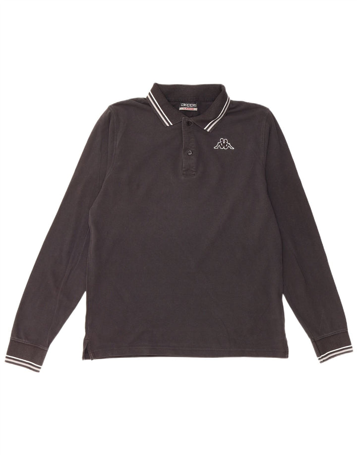 Camisa polo masculina Kappa grande algodão preto