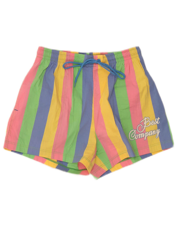 Shorts de natação femininos Best Company UK 18 XL listrado multicolorido