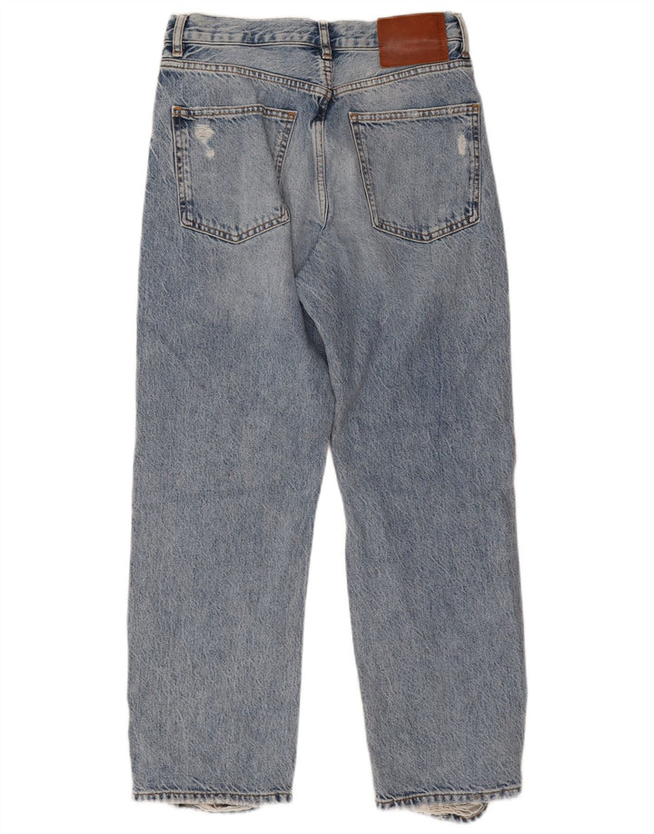 Calça jeans reta feminina Zara EU 38 pequena W28 L27 azul