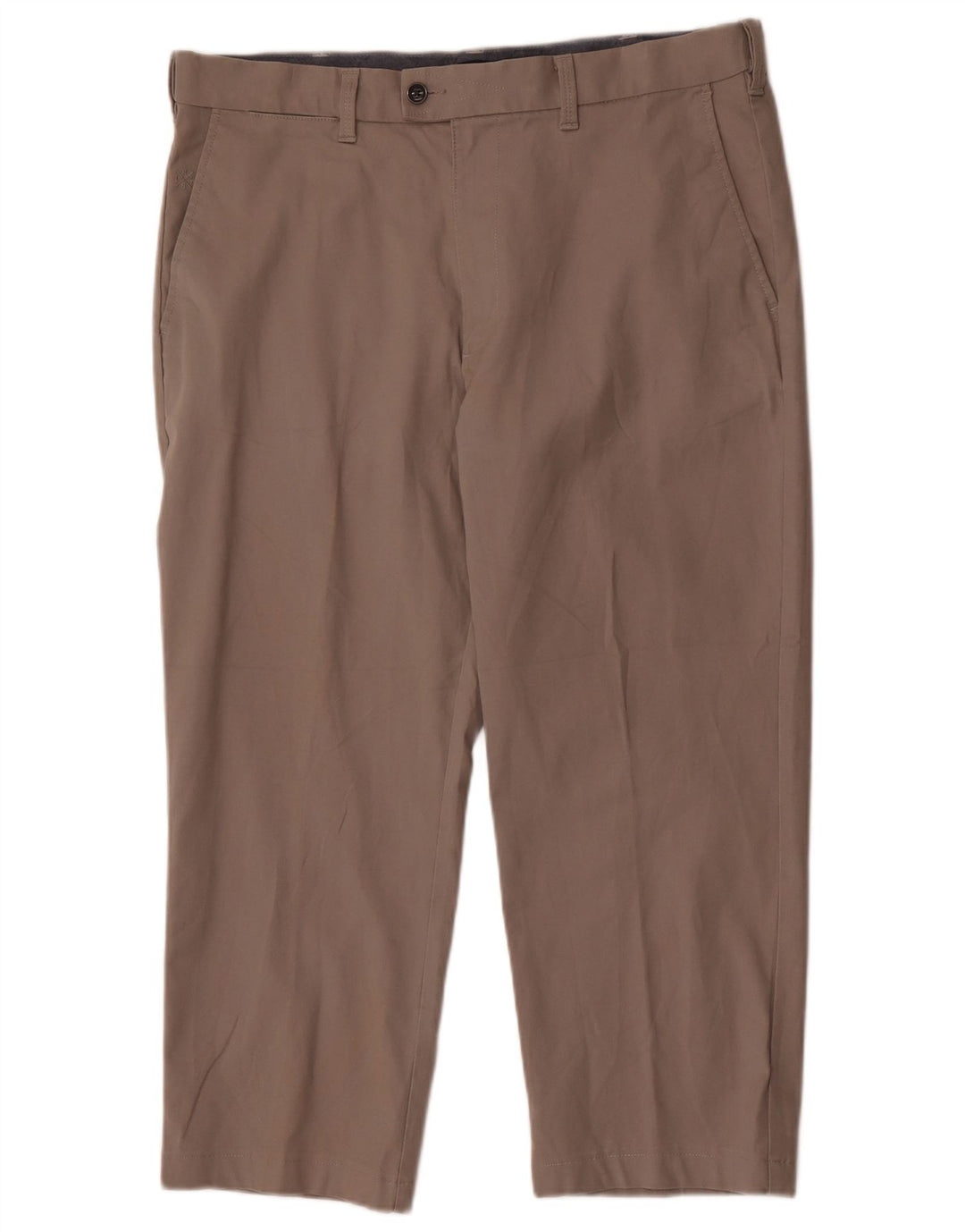Calça cortada masculina Marks & Spencer Blue Harbor W38 L25 algodão cinza