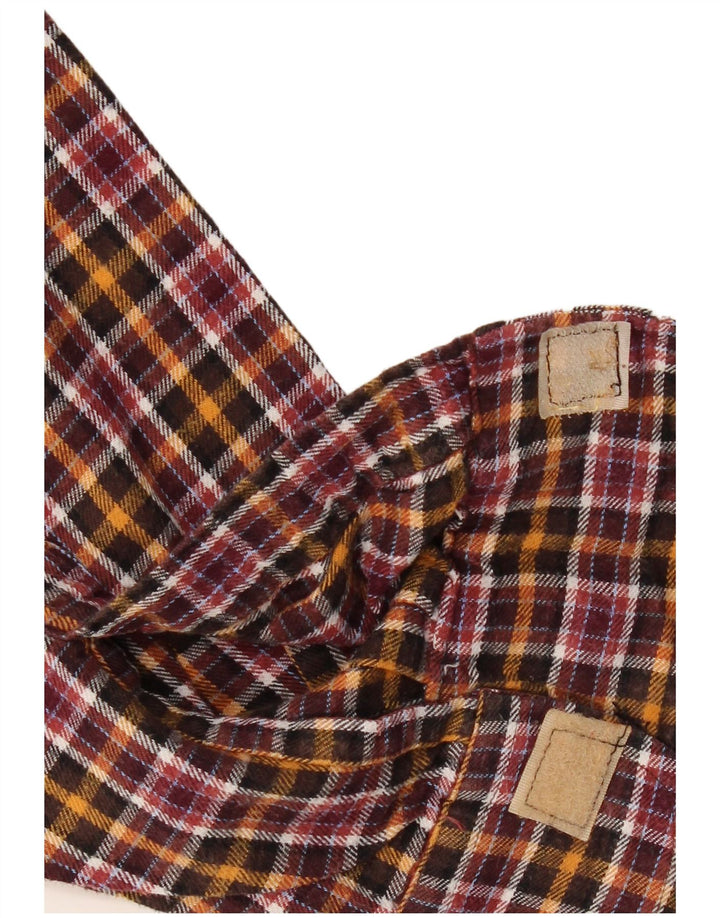 Camisa masculina de flanela VINTAGE tamanho 41/42 grande algodão xadrez multicolorido