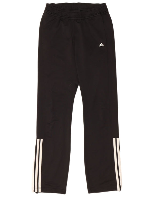 Calça de treino feminina Adidas UK 8/10 pequena poliéster preto