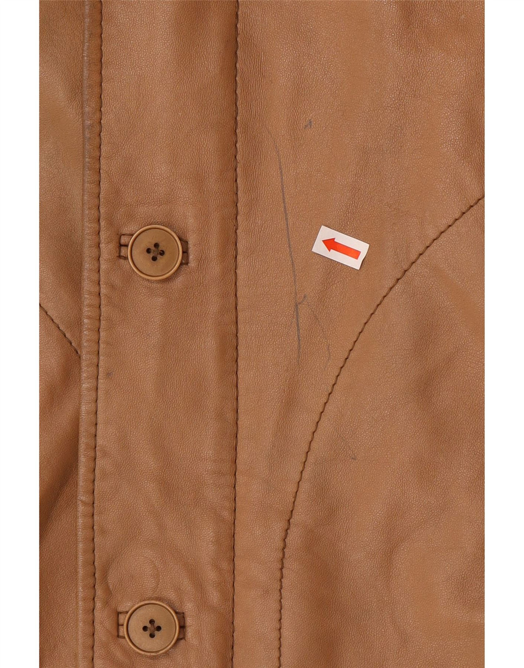 Jaqueta de couro masculina vintage IT 48 marrom médio