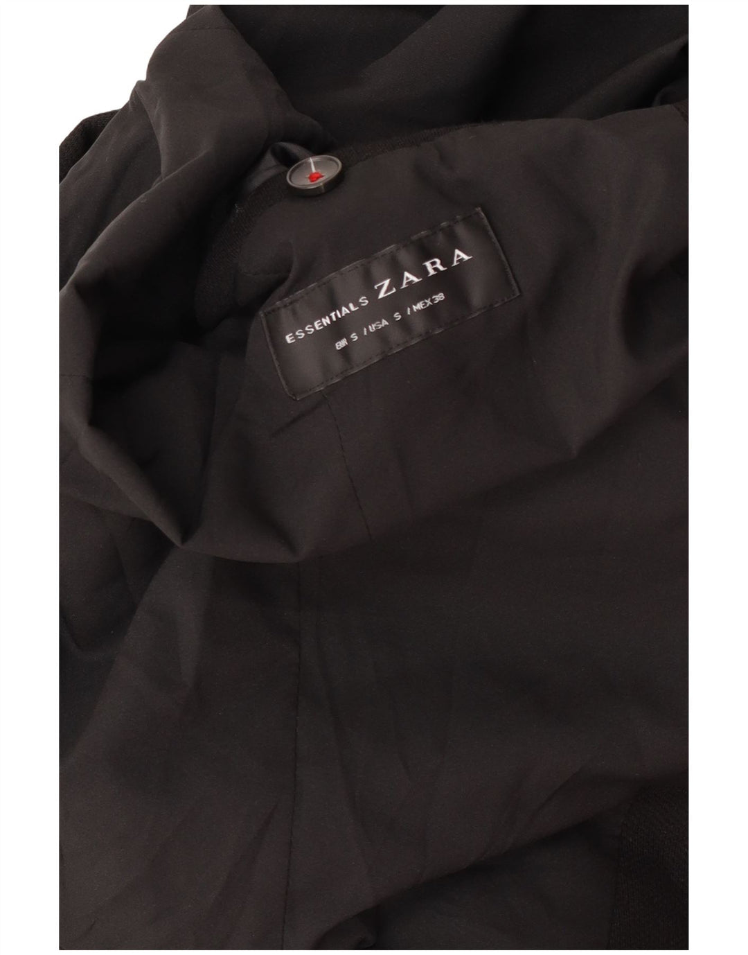 Jaqueta blazer masculina Zara com 2 botões Reino Unido 36 pequena preta