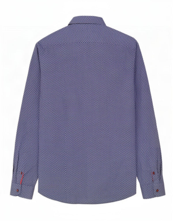 Camisa masculina Ted Baker tamanho 4 grande algodão floral azul