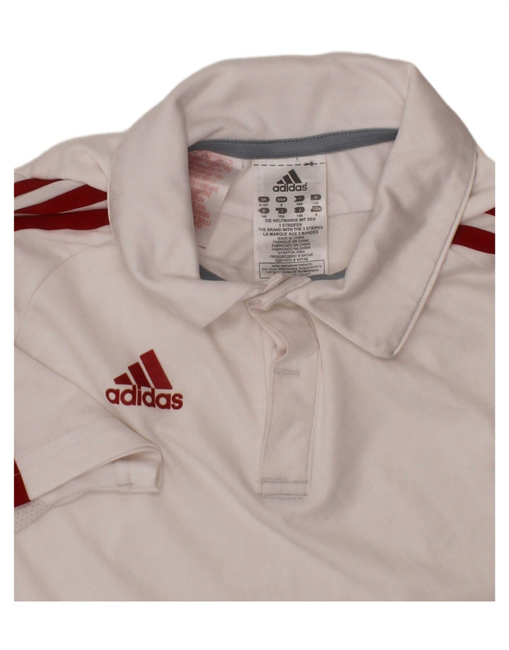 Polo ADIDAS Boys Climacool 9-10 Anos Branco Poliéster