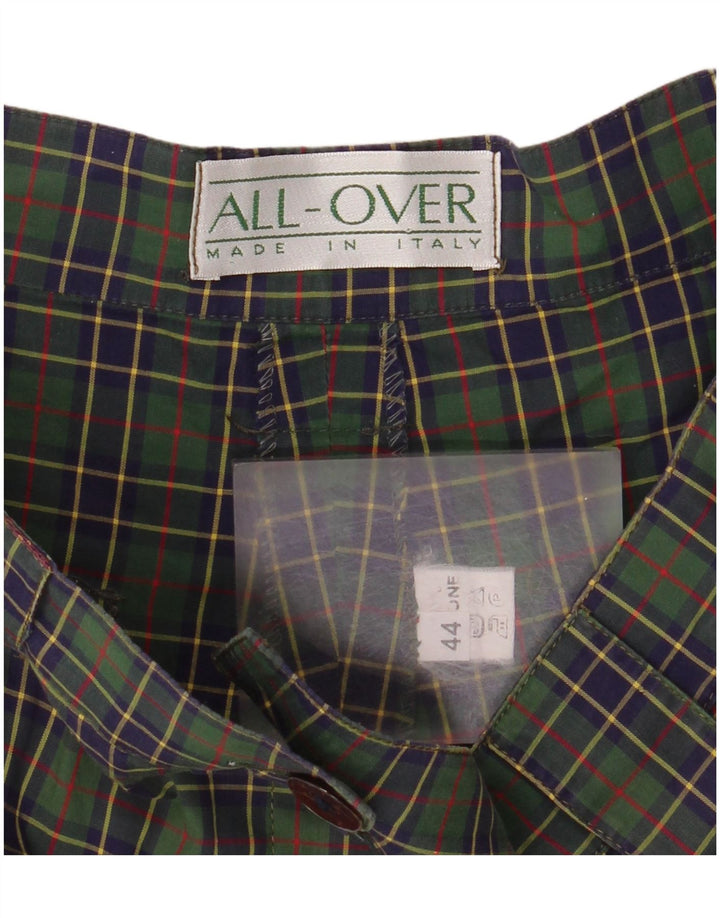 Shorts Chino Femininos All Over IT 44 Médio W28 Verde Xadrez