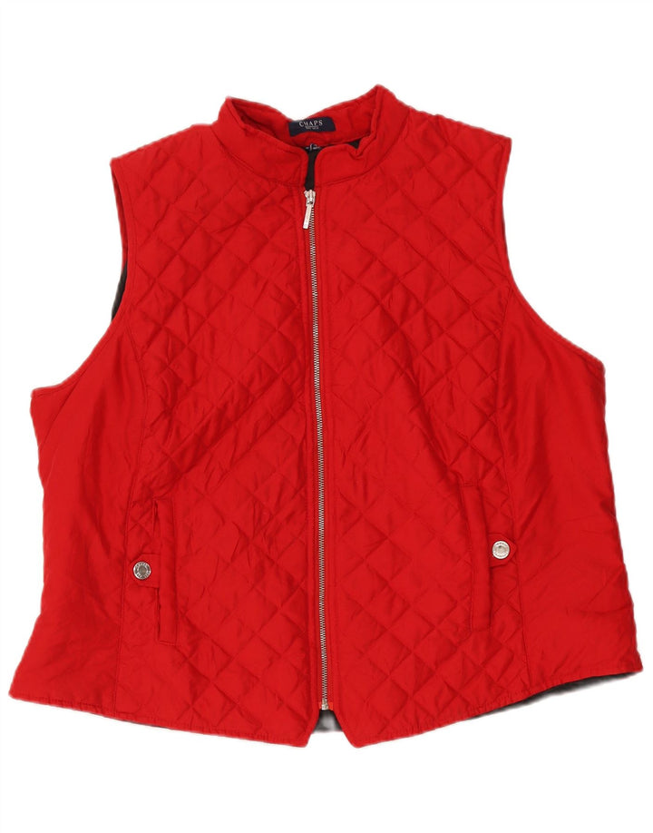 Colete acolchoado feminino Chaps UK 18 XL vermelho