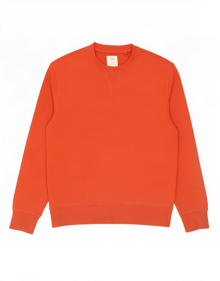 Suéter masculino Marks & Spencer de algodão vermelho médio