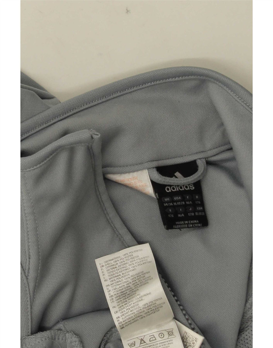 Adidas Meninos Graphic Tracksuit Top Jacket 15-16 Anos Cinza Colorblock