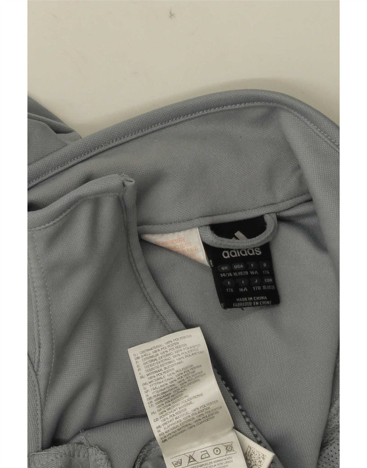 Adidas Meninos Graphic Tracksuit Top Jacket 15-16 Anos Cinza Colorblock