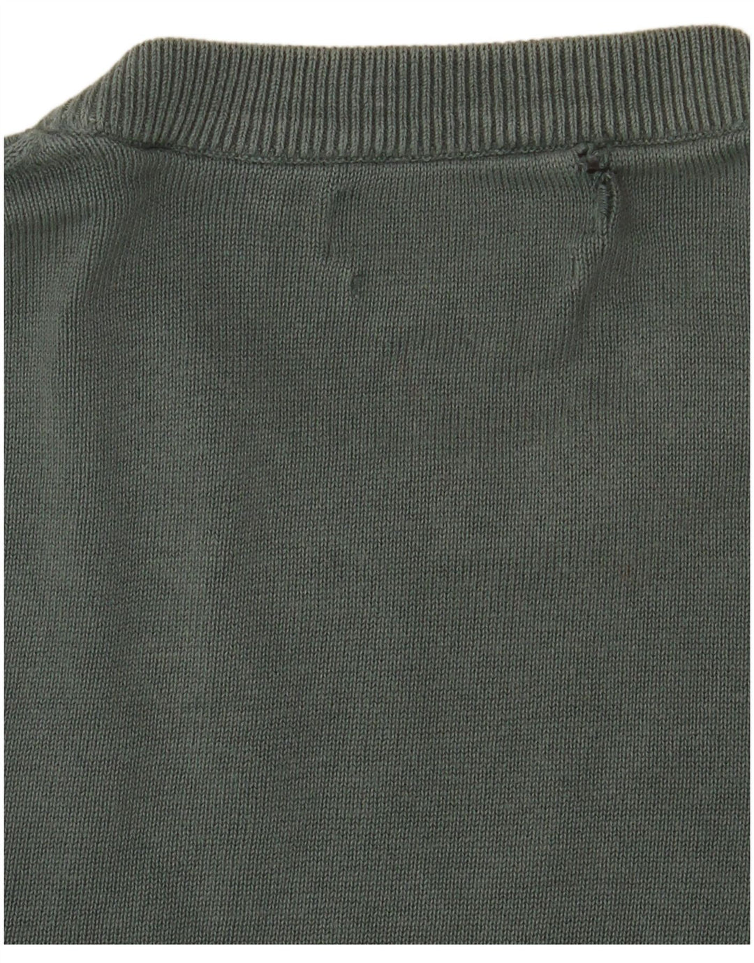Suéter masculino Marks & Spencer com gola redonda, algodão verde médio