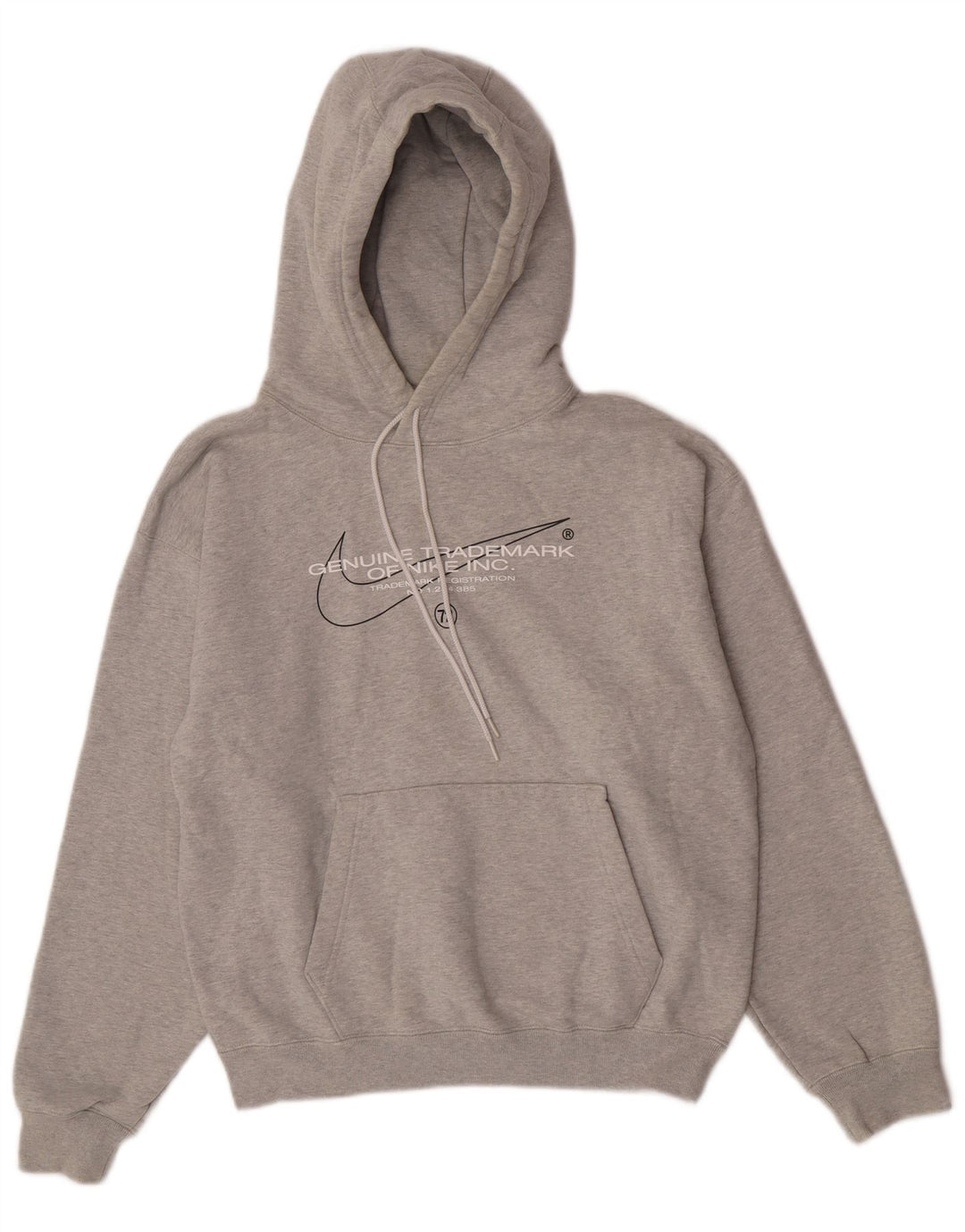 Jumper com capuz gráfico masculino Nike pequeno algodão cinza