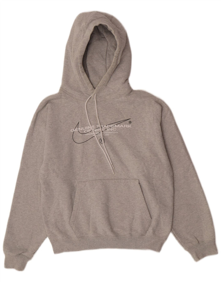 Jumper com capuz gráfico masculino Nike pequeno algodão cinza