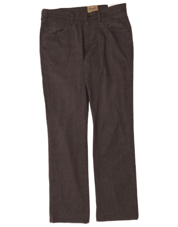 Wrangler Mens Arizona Stretch Straight Jeans W34 L34 Algodão Cinza