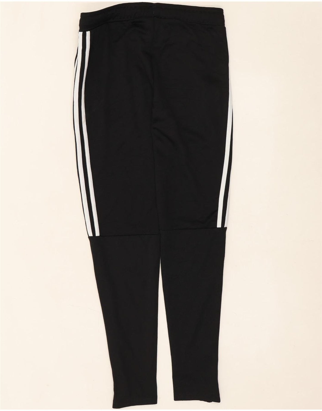 Calça de treino feminina Adidas UK 8/10 pequena poliéster preta