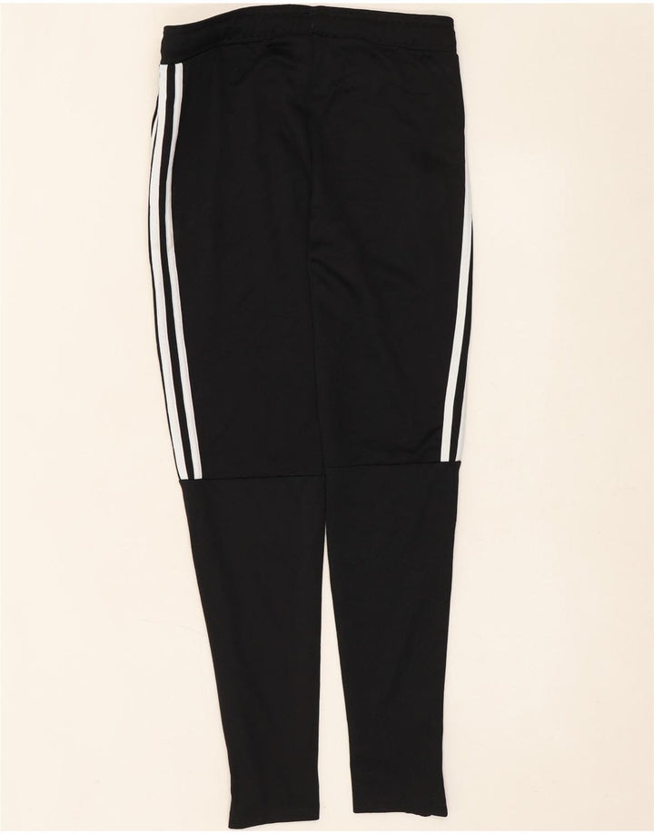 Calça de treino feminina Adidas UK 8/10 pequena poliéster preta