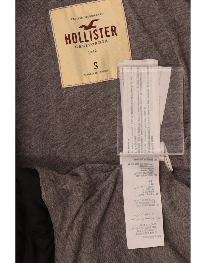 Jaqueta feminina acolchoada com capuz Hollister UK 10 Small Black Colourblock