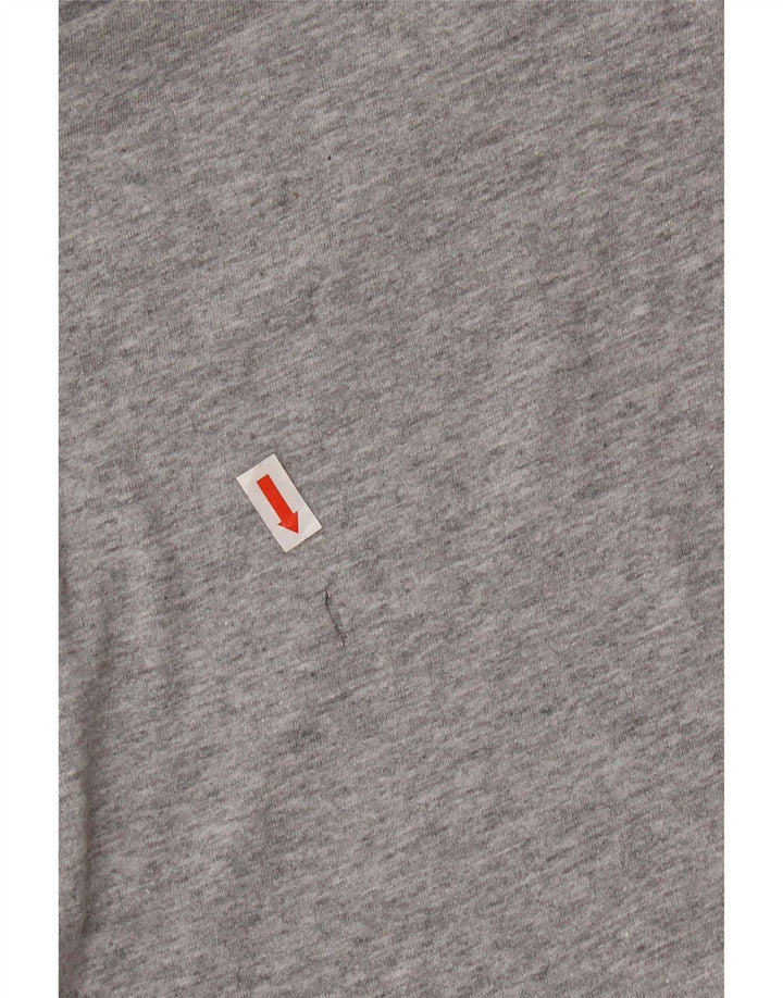 Camiseta Nike masculina gráfica top pequeno algodão manchado cinza