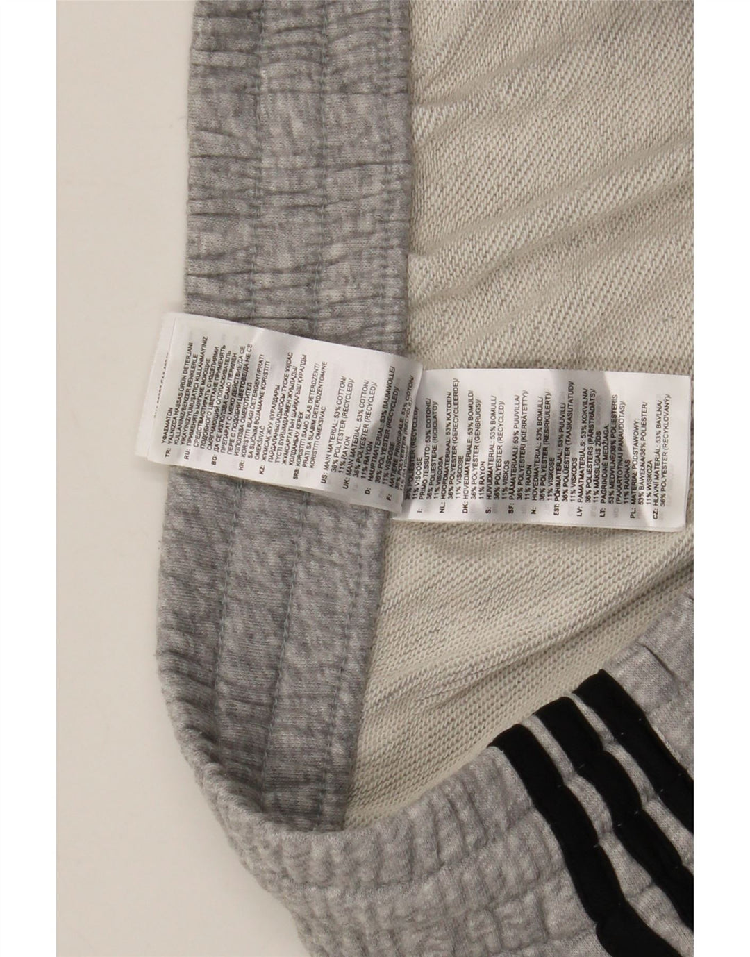 Shorts esportivos masculinos Adidas médio cinza manchado de algodão