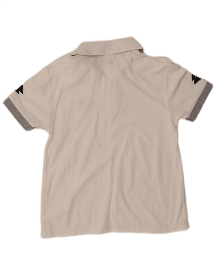 Camisa polo masculina gráfica Lotto médio branco