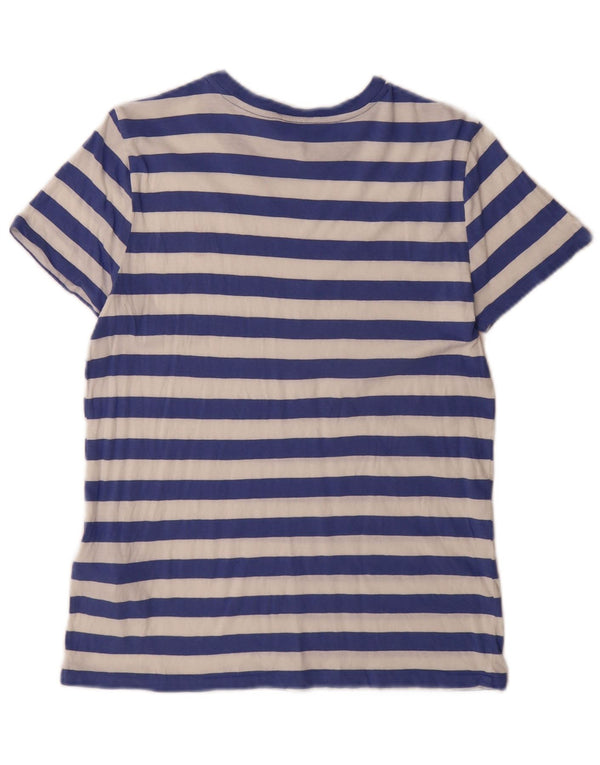 Camiseta masculina Polo Ralph Lauren top pequeno algodão listrado azul