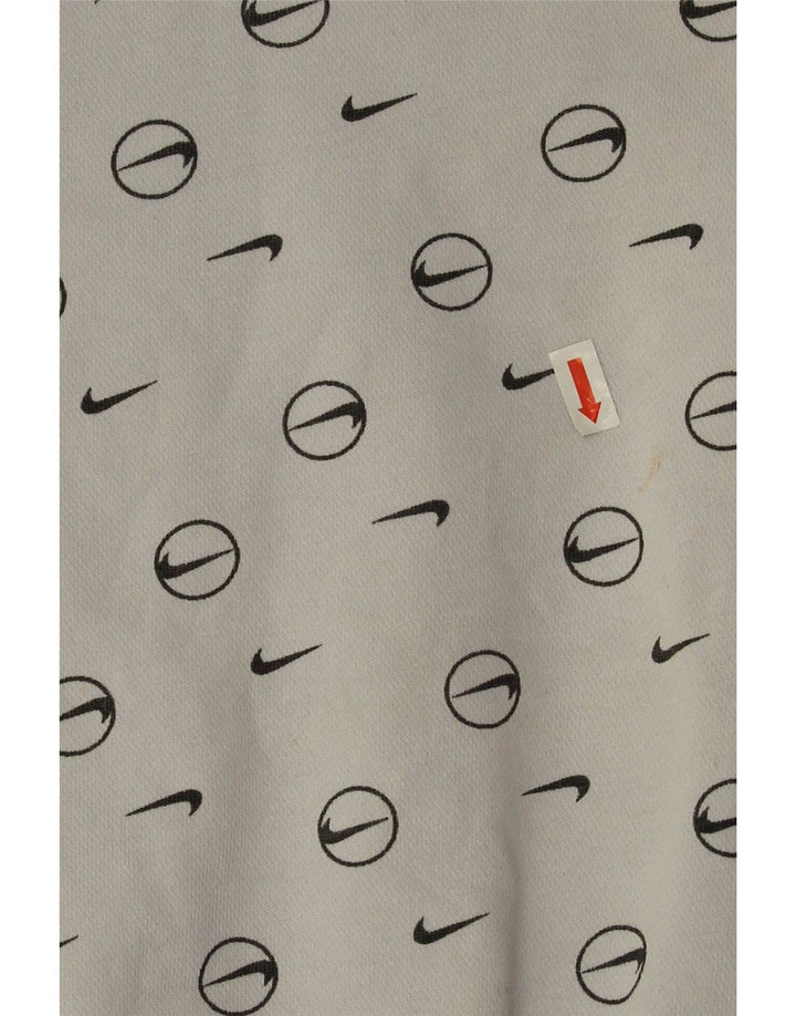 Moletom Nike Feminino Oversized Crop Graphic Jumper UK 10 Pequeno Cinza