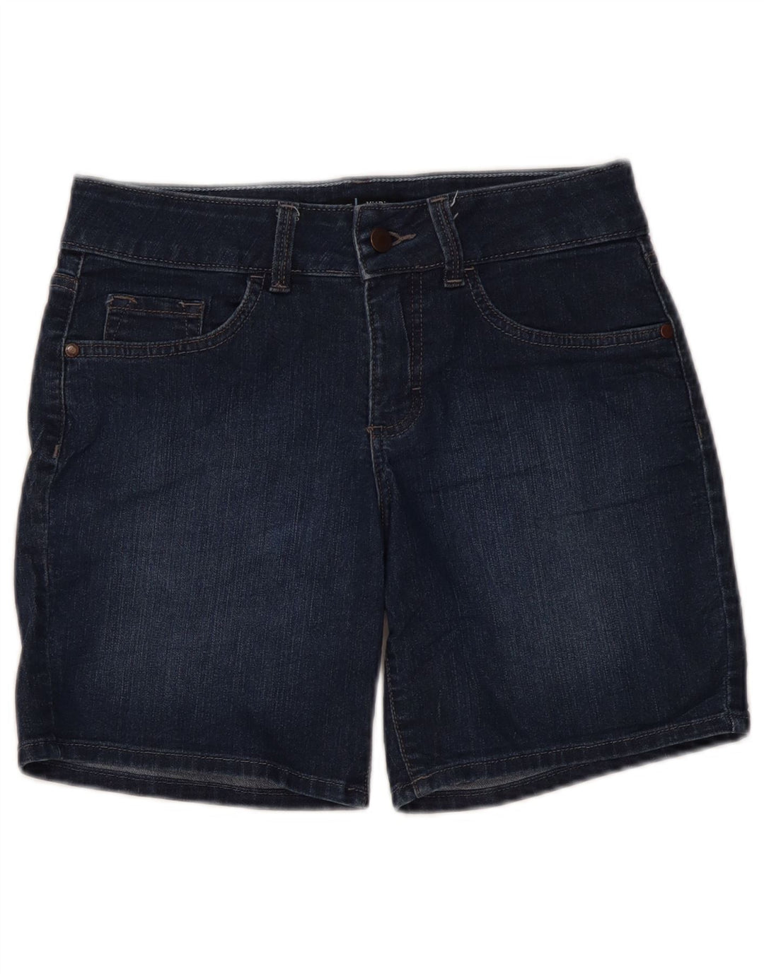 Shorts jeans feminino LEE EUA 6 médio W32 algodão azul marinho