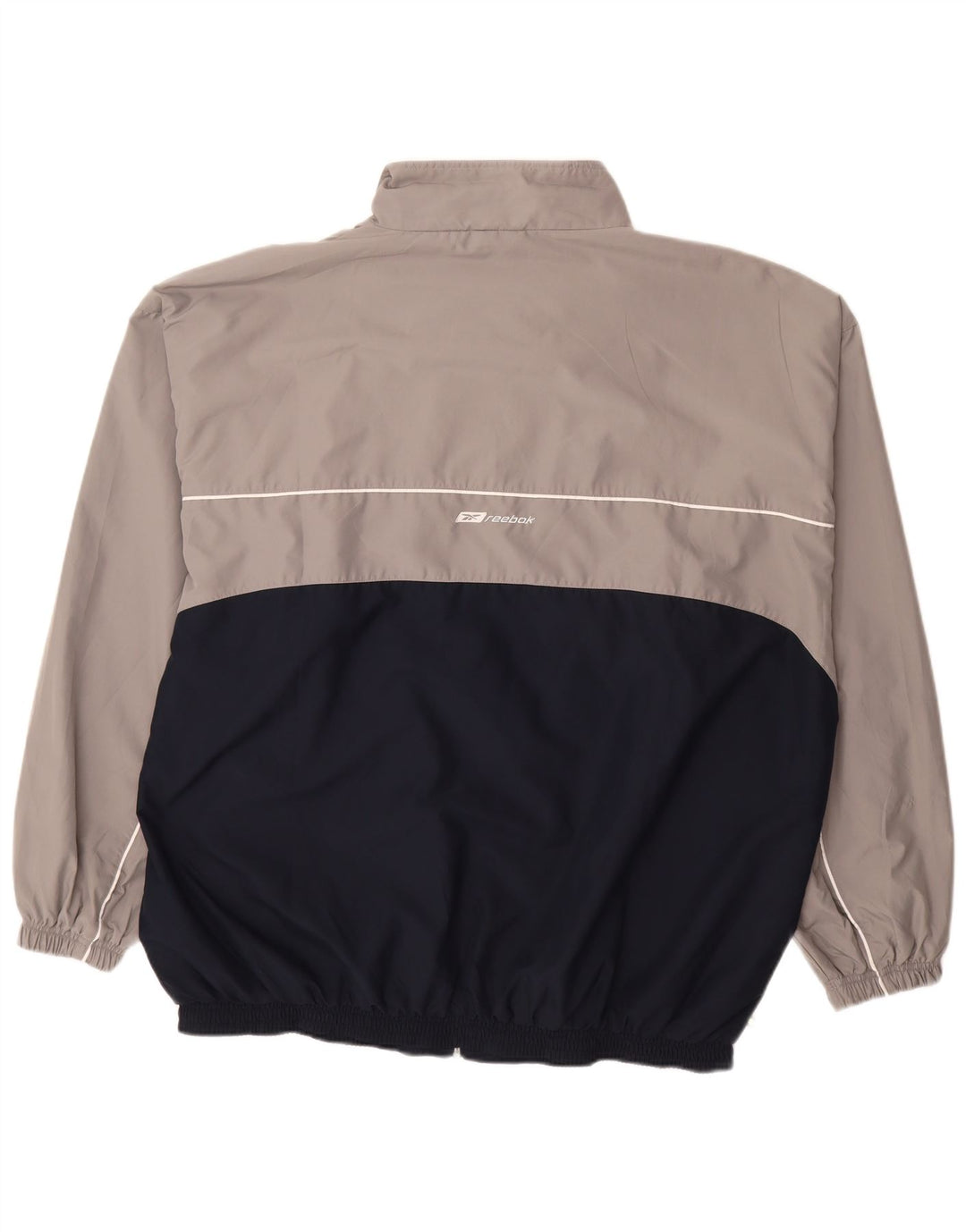 REEBOK Mens Treino Top Jacket 2XL Cinza Colourblock Poliéster