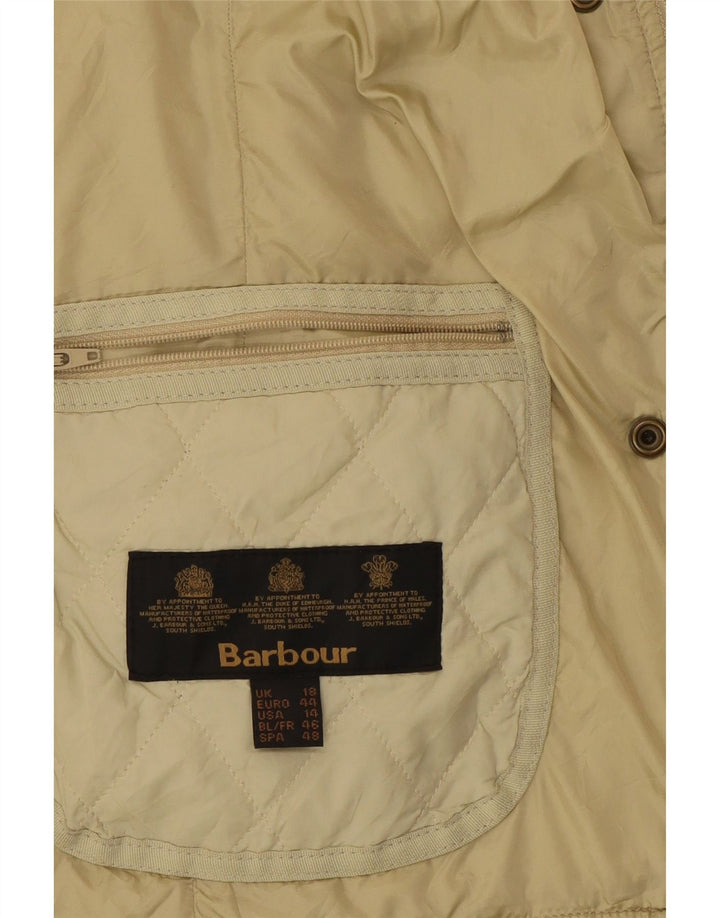 Jaqueta acolchoada feminina Barbour UK 18 XL cáqui poliamida