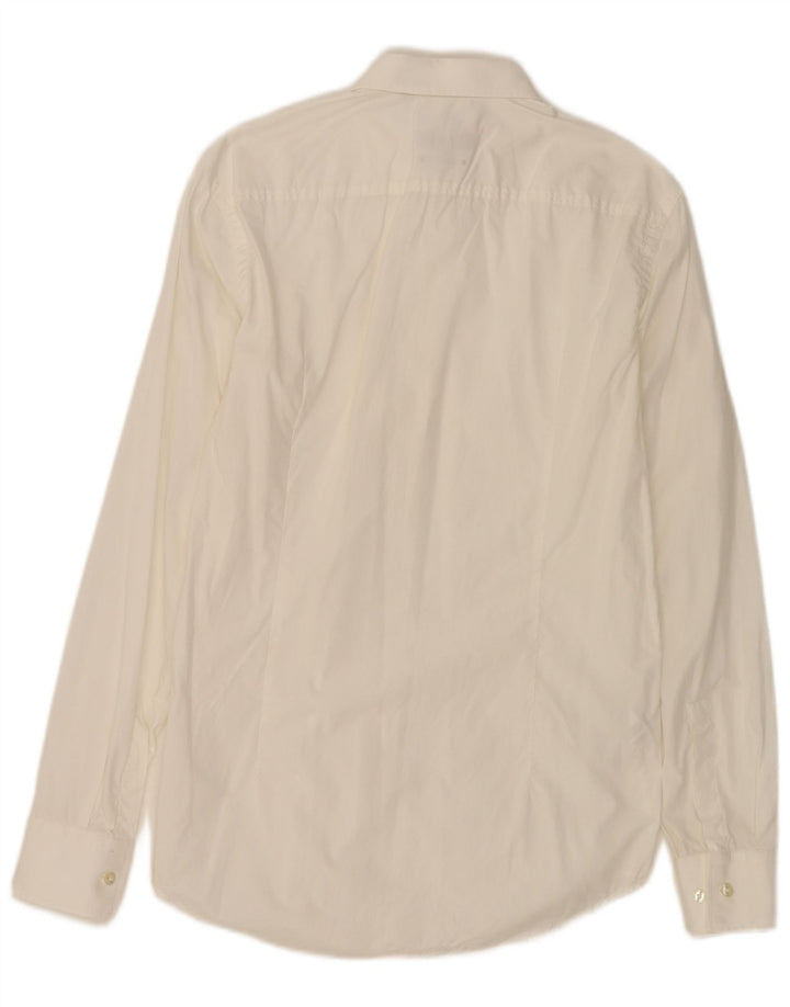 Camisa masculina Hugo Boss Slim Fit tamanho 38 15 algodão branco médio