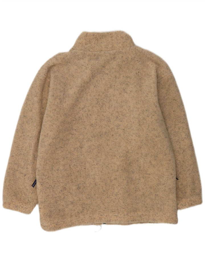 Jaqueta de lã masculina vintage UK 42 XL poliéster salpicado bege