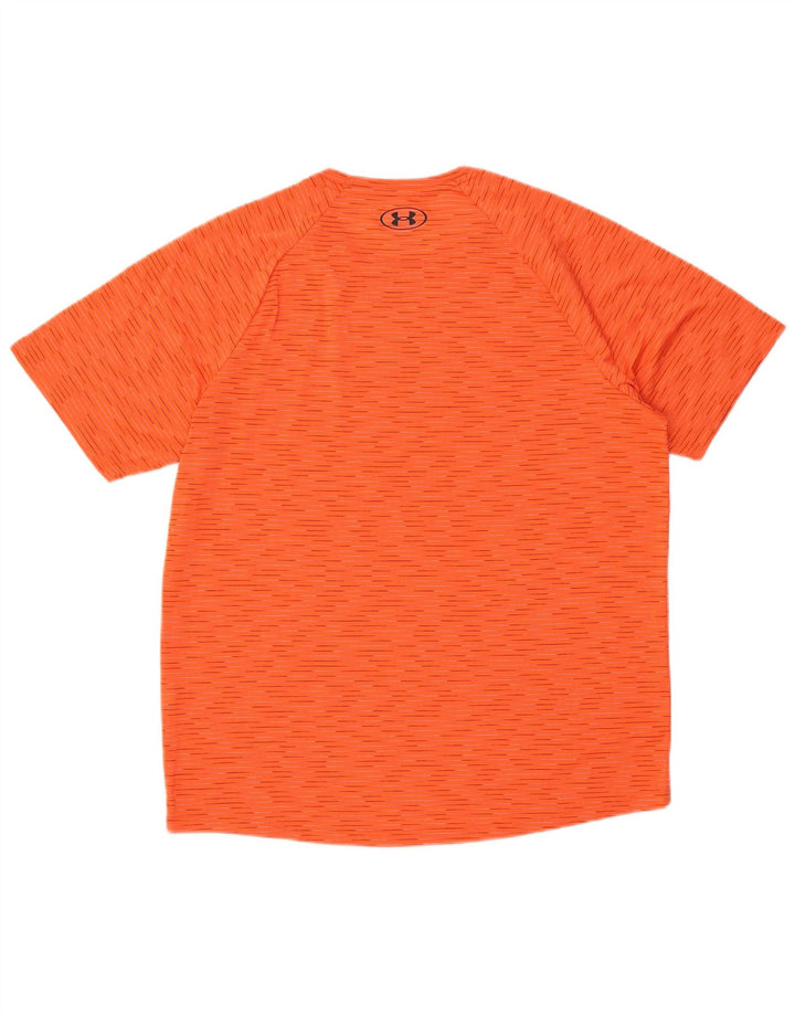 Camiseta masculina UNDER ARMOUR com risca de giz laranja grande