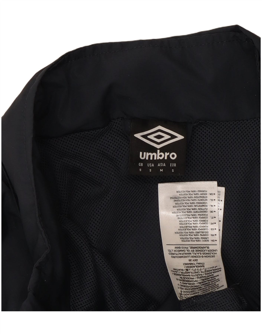 UMBRO Jaqueta masculina com capuz gráfico com capuz pequeno poliéster azul marinho