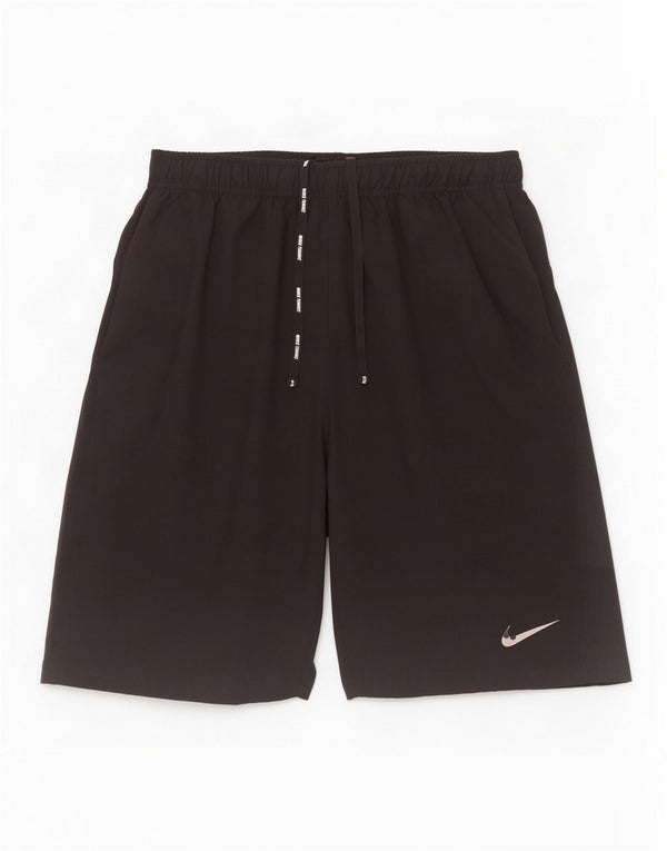 Shorts esportivos Nike Boys Dri Fit 12-13 anos grandes de poliéster preto