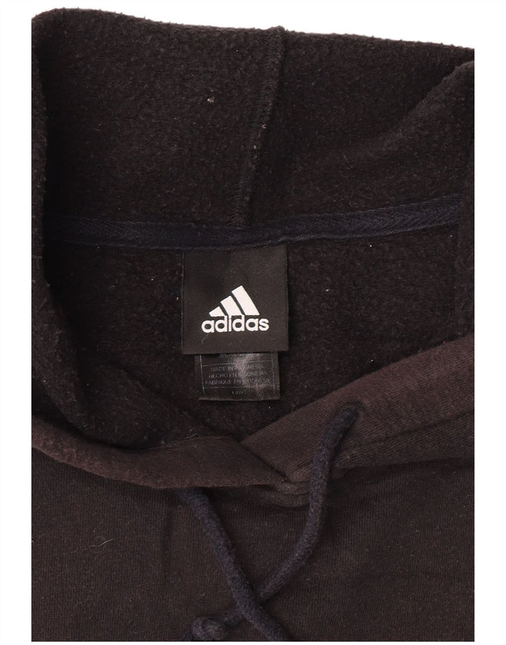 ADIDAS Mens Graphic Hoodie Jumper Grande Algodão Preto