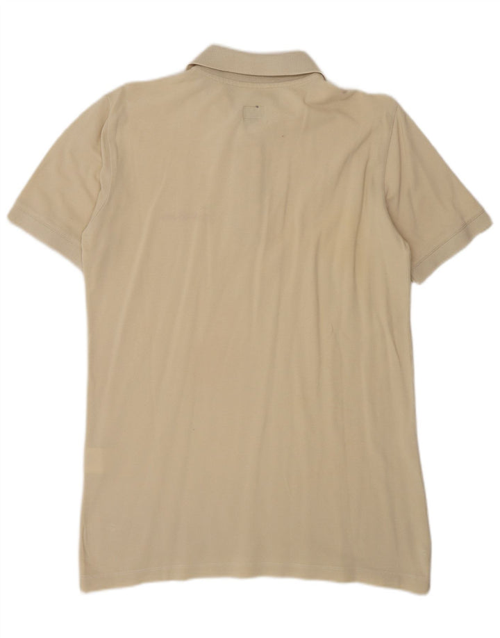 Camisa polo masculina Calvin Klein Jeans algodão bege médio