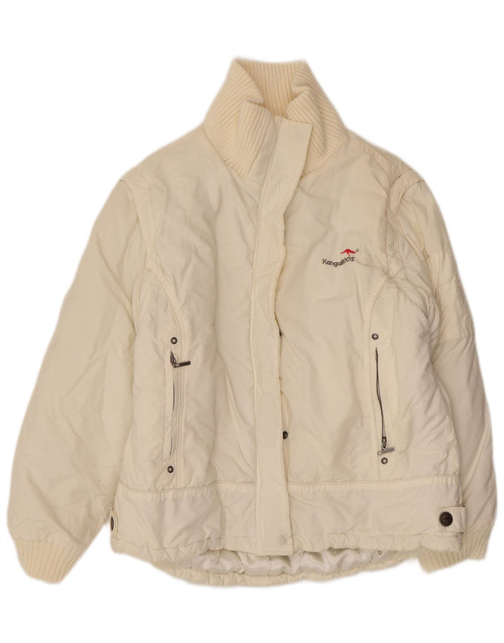 Jaqueta acolchoada feminina KANGAROOS UK 18 XL algodão branco
