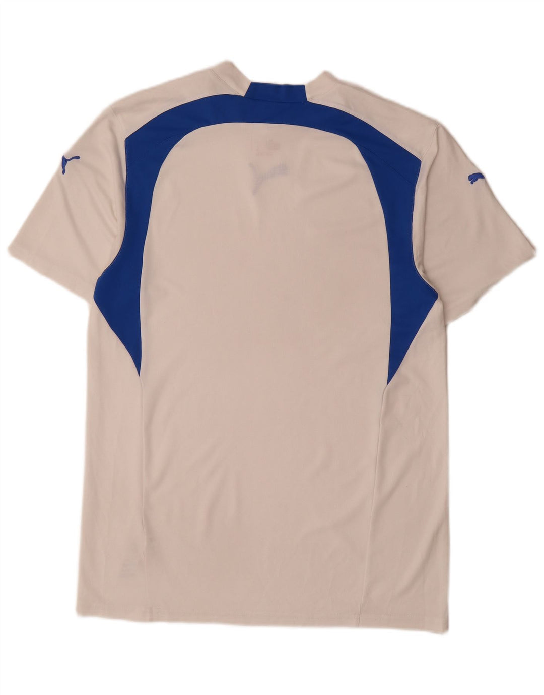 Puma Mens Camiseta Top Pequeno Poliéster Colorblock Branco Branco