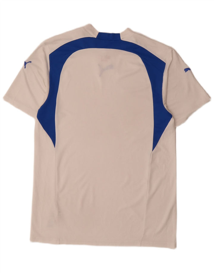 Puma Mens Camiseta Top Pequeno Poliéster Colorblock Branco Branco