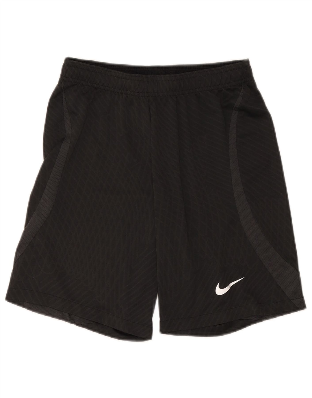 Shorts esportivos masculinos Nike Dri Fit Slim Fit pequeno poliéster xadrez preto