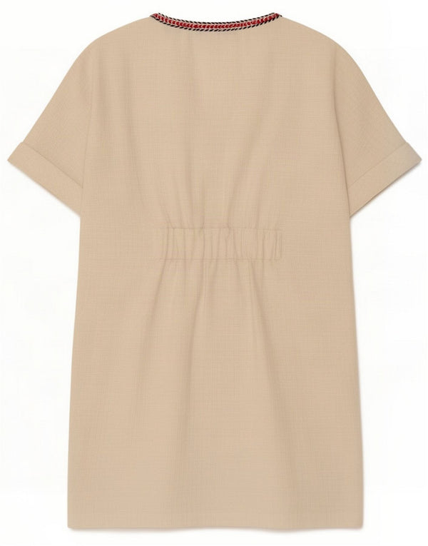 Zara Womens Trafaluc Túnica Top UK 10 Pequeno Algodão Listrado Branco