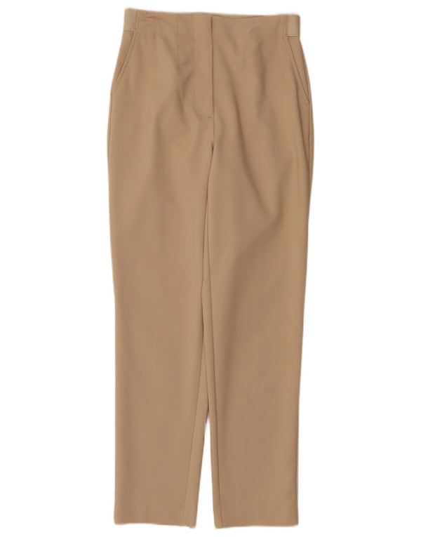 Calça casual afunilada feminina Marks & Spencer Reino Unido 8 pequena W28 L27 bege
