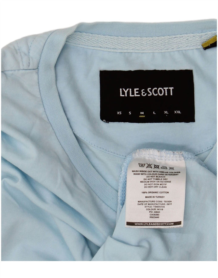 Camiseta masculina Lyle & Scott de algodão azul médio