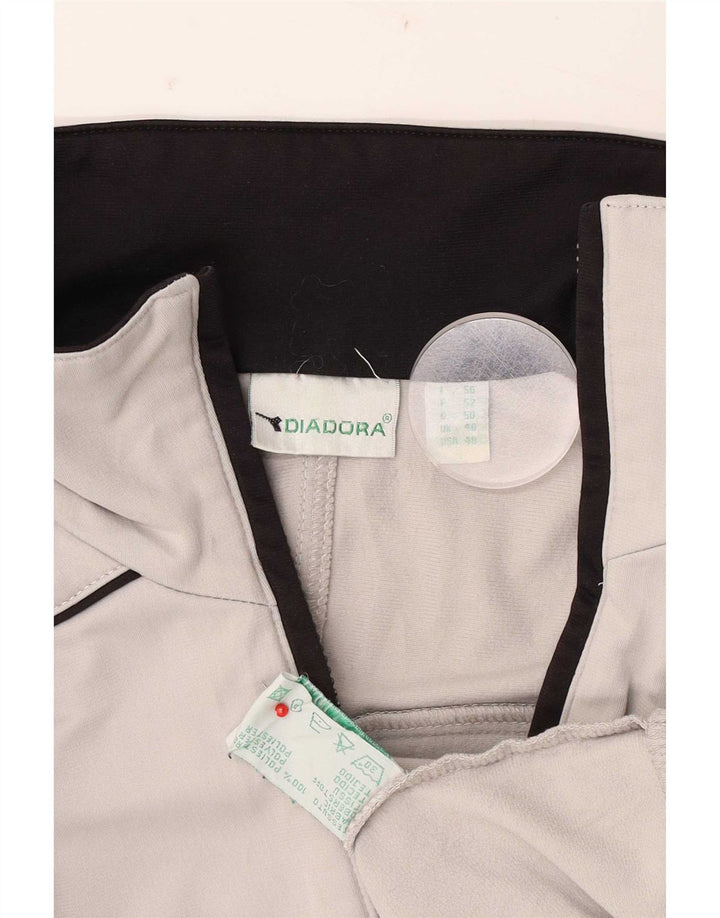 Diadora Mens Tracksuit Top Jacket UK 40 Poliéster Cinza Médio