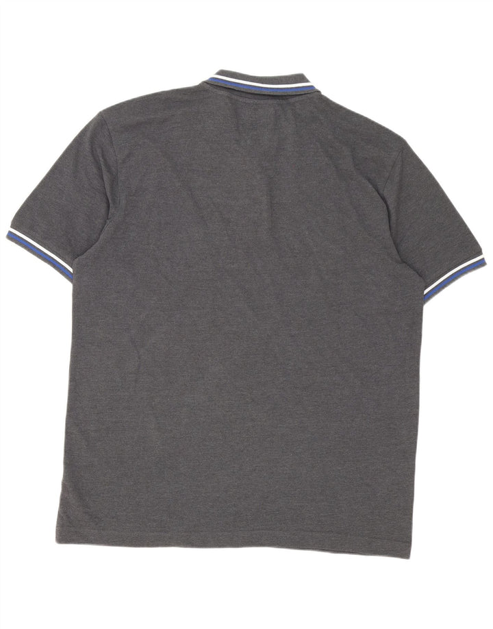 Camisa polo masculina Kappa 2XL listrada cinza
