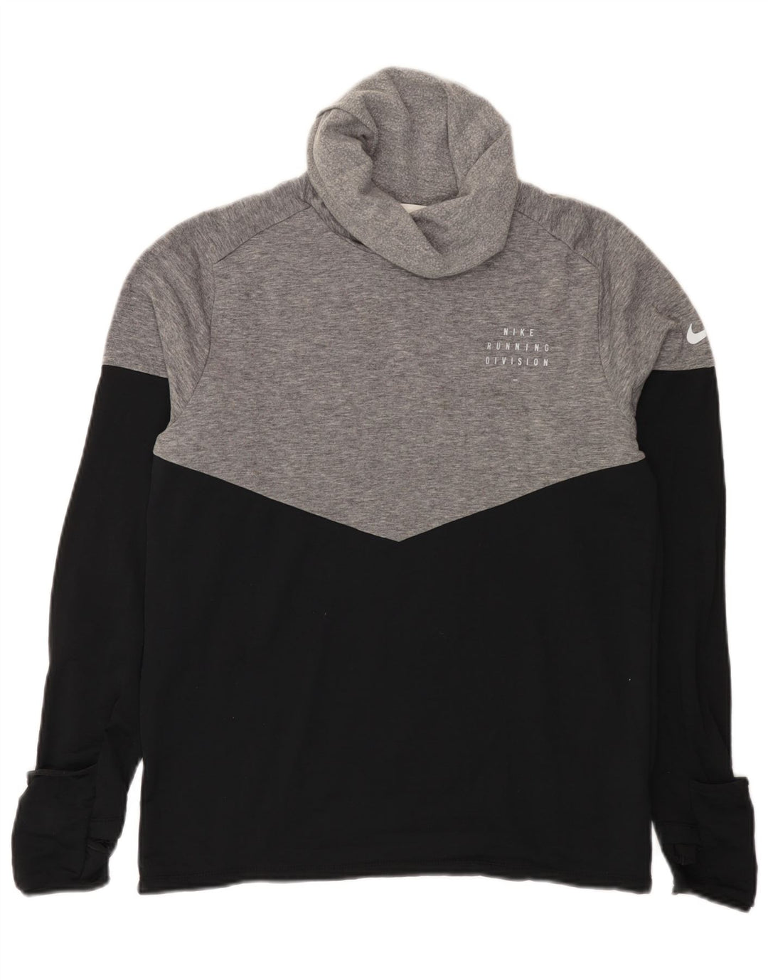 Top Nike Masculino Therma-Fit Roll Neck Manga Longa Médio Preto Colourblock
