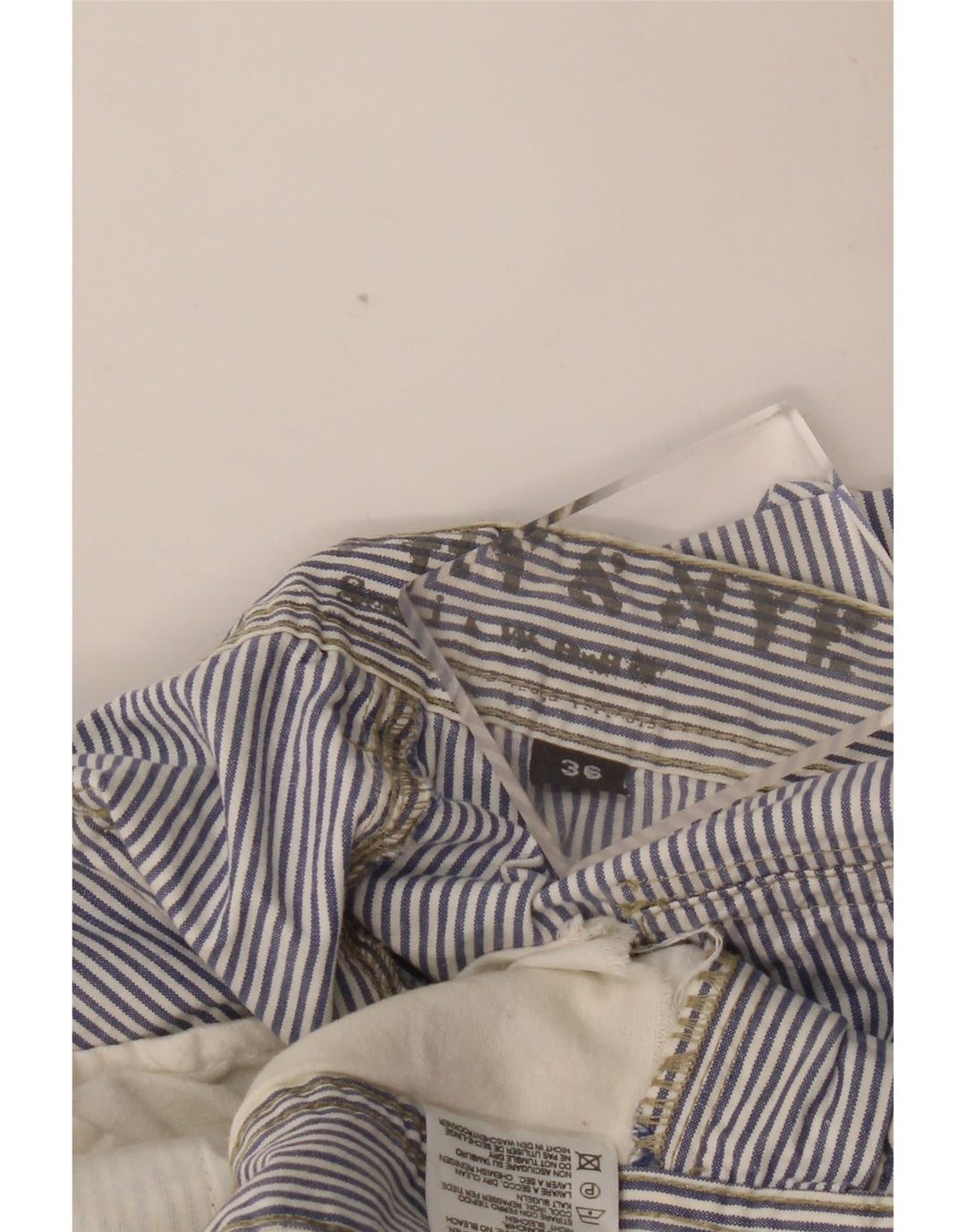 Calça chino masculina MURPHY & NYE Sailmakers W36 L32 risca de giz azul