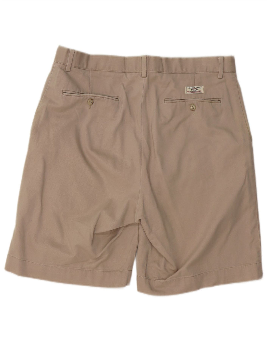 Polo Ralph Lauren Mens Chino Shorts W32 Algodão Bege Médio